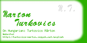 marton turkovics business card